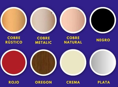 Paleta de colores para canalones